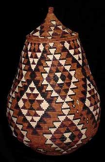 Museum Quality African Zulu Art Basket (403a8) - Marriage Pattern