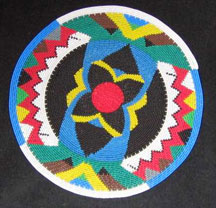 African Zulu Telephone Wire Art Plate/Basket (BHE005D)