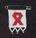 Set of 2 AIDS Ribbon Zulu Bead Love Letters