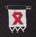 Set of 2 AIDS Ribbon Zulu Bead Love Letters