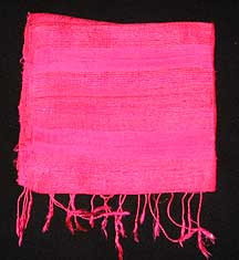 Nubby Heavyweight Thai Raw Silk Scarf - Pink