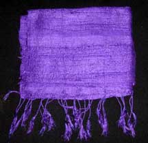 Nubby Heavyweight Thai Raw Silk Scarf - Purple