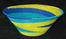 African Zulu Medium Telephone Wire Basket/Bowl (1007mtwb27)