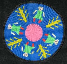 Small African Zulu Telephone Wire Basket/Plate - Dancing Women