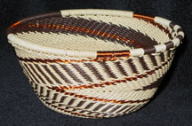 Small African Zulu Telephone Wire Basket/Bowl - Shifting Sands