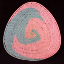 TRIANGLE African Zulu Telephone Wire Plate - Pink Sunset