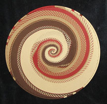 Large African Zulu Telephone Wire Basket/Plate - Swirling Sands
