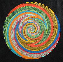 Large African Zulu Telephone Wire Basket/Plate - Vivid Imagination