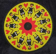 African Zulu Telephone Wire Plate/Basket - School Girls Holding Hands