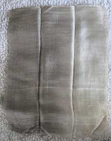 Handmade Two Tone Thai Silk Scarf - Taupe Cream