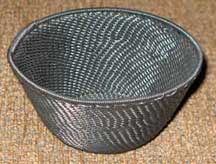 SALE! - Small African Zulu Telephone Wire Basket/Bowl - Black