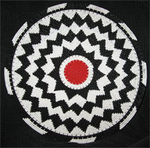 African Zulu Telephone Wire Plate/Basket - Sunburst