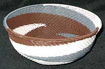 African Zulu Medium Telephone Wire Bowl/Basket (805wmtwb8)