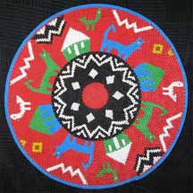 African Zulu Telephone Wire Plate/Basket - Combo Design