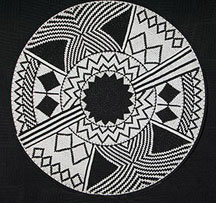 African Zulu Telephone Wire Plate/Basket - Perfect Black and White