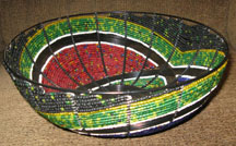 Handmade Modern South African Bead and Wire Bowl - African Spirit