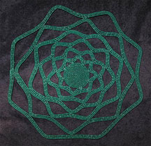 Green Lace Zulu Telephone Wire Plate/Basket #2