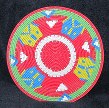 Small African Zulu Telephone Wire Basket/Plate - Creative Village