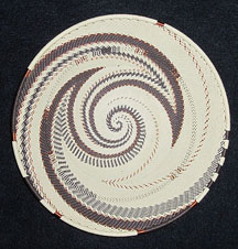 Medium African Zulu Telephone Wire Basket/Plate - Soaring Birds