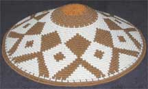 Hardwire African Zulu Deep Telephone Wire Dish/Basket - White/Brown