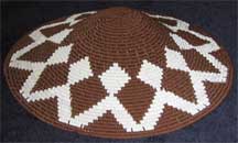 Hardwire African Zulu Deep Telephone Wire Dish/Basket - Brown/White