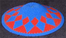 Hardwire African Zulu Deep Telephone Wire Dish/Basket - Blue/Red