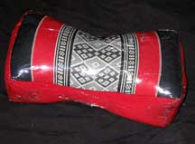 Red/Black/Cream Thai Neck Cushion Pillow