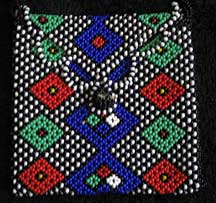 African Zulu Hand Beaded Mini Purse (p1)