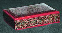 Black/Red/Gold Papier  Mache Box