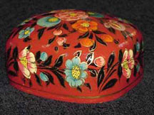 Small Red Papier Mache Box