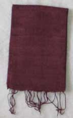 Thai Raw Silk Dark Brown Scarf