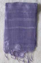 Thai Raw Silk Lavender Scarf