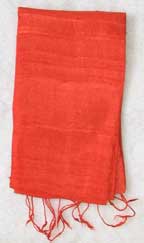 Thai Raw Silk Pumpkin Orange Scarf