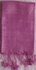 Handmade Thai Raw Silk Bright Purple Shawl