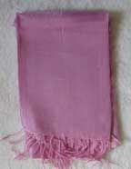 Handmade Thai Raw Silk Light Pink Lavender Shawl