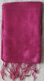 Handmade Thai Raw Silk Purple Rose Shawl