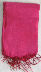 Handmade Thai Raw Silk Rose Shawl