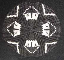 Flat Small African Zulu Telephone Wire Plate/Basket (904stwc6)