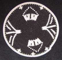 Flat Small African Zulu Telephone Wire Plate/Basket (904stwc7)