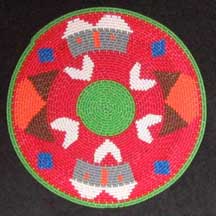 Flat Small African Zulu Telephone Wire Plate/Basket (904stwc9)