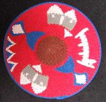 Small African Zulu Telephone Wire Plate/Basket (904stwp10)