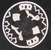 Small African Zulu Telephone Wire Plate/Basket (904stwp25)