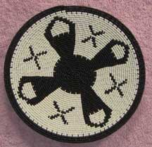 Small African Zulu Telephone Wire Plate/Basket (904stwp34)