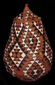 Museum Quality African Zulu Art Basket (403a8) - Marriage Pattern