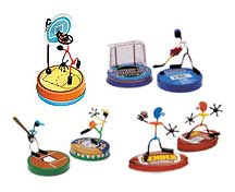 One Set (4) Original Magnetic Sports Bender Figures - Benders