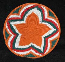 Small African Zulu Telephone Wire Plate/Basket - Radiating Star