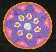 Small African Zulu Telephone Wire Plate/Basket - Pink Bubble Gum