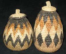 Handmade African Zulu Herb Basket Set - Female/Male Baskets