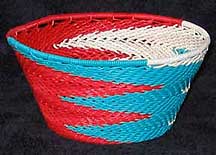 African Zulu Small Telephone Wire  Bowl/Basket (1105stwb11)