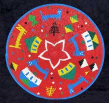 African Zulu Telephone Wire Plate Basket - "Happy Holidays"